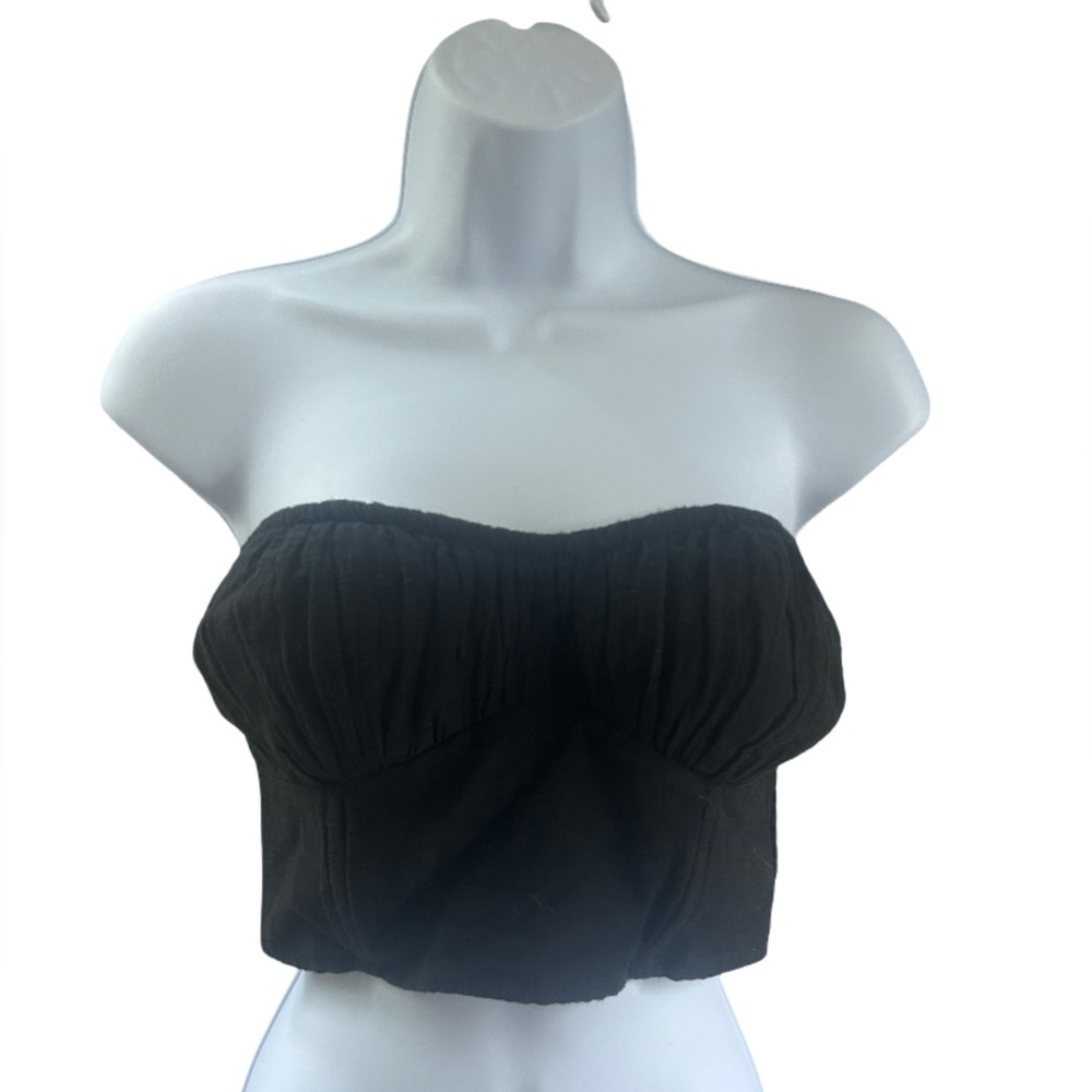 Black Strapless Women's Top